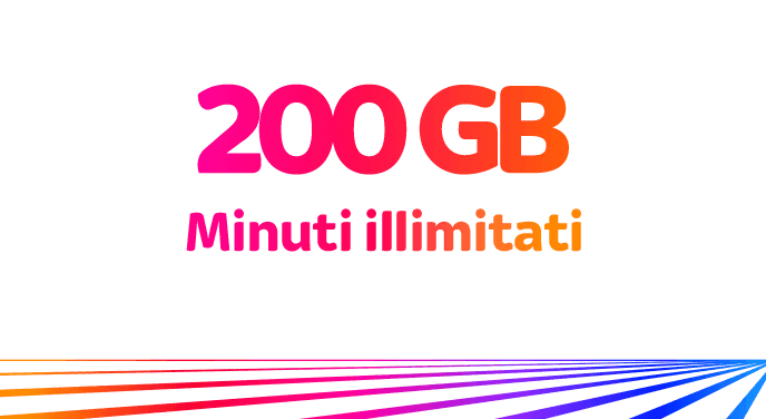200 GB minuti illimitati
